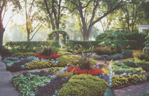 Crook House gardens birdbath