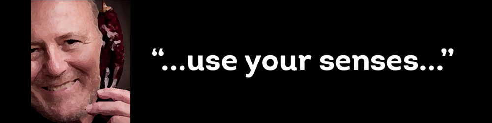 Mark Miller, Southwestern chef, his quote "...use your senses..."