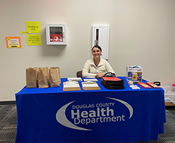 Douglas County Health Department table at Binational Health Fair