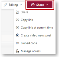 SharePoint copy link or embed code