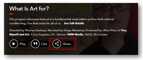 Academic Video Online share link