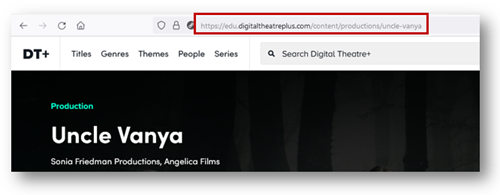 Digital Theatre+ URL