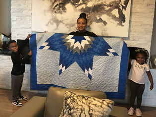 2020 star quilt winner Michella Blankman