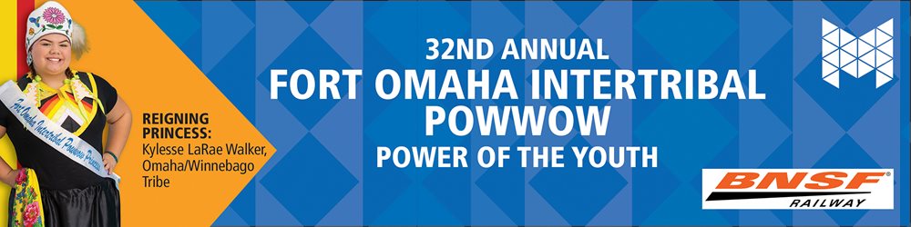 32nd Annual Fort Omaha Intertribal Powwow banner
