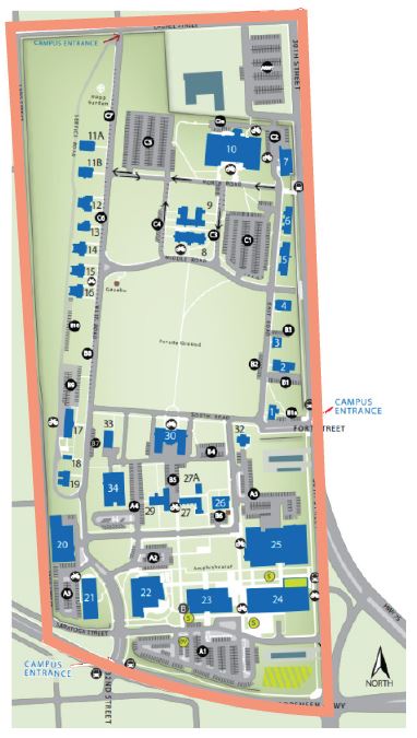 Map of Clery Boundary for Fort Omaha Campus Map of Clery Boundary for Fort Omaha Campus