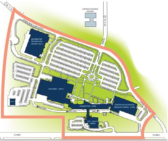 Map of Clery Boundary for South Omaha Campus Map of Clery Boundary for South Omaha Campus