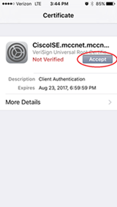 Apple process accepting