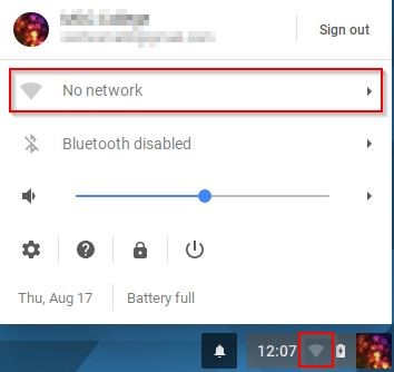 Chromebook Wireless No Network image